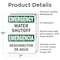 Signmission Water Shutoff Bilingual, 7 in W x Rectangle, Vinyl Decal OS-2PACK-EM-D-710-L-10362 - alternate 5